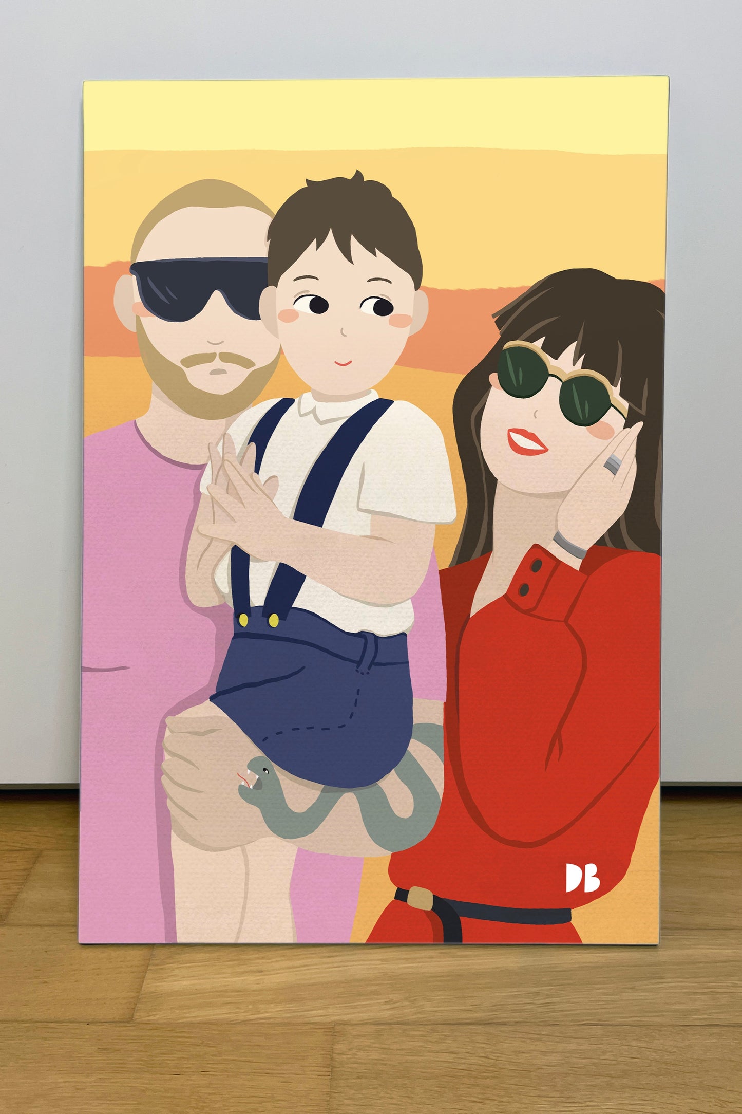Ritratto Personalizzato su Tela Poster
